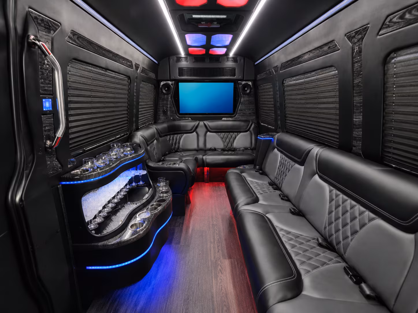 costa mesa 50 passenger party bus interior