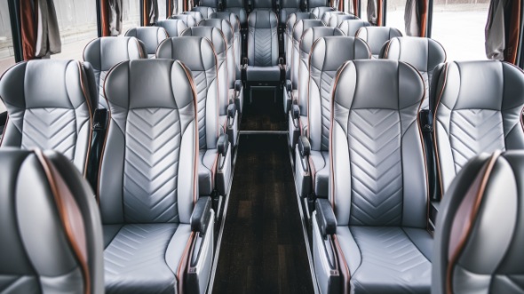 54 passenger charter bus interior orange