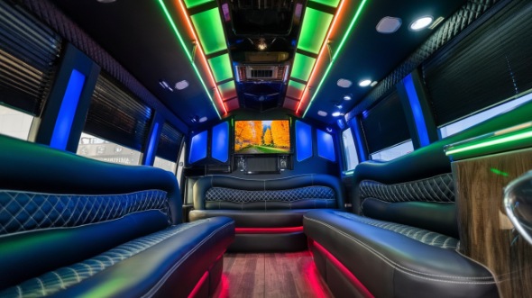 costa mesa party bus rental inside