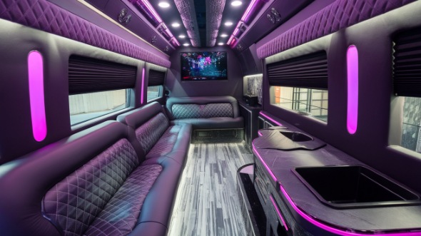 costa mesa party bus rental interior